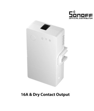 GloboStar® 80081 SONOFF THR316 TH ORIGIN Smart LAN & WiFi 2.4GHz Temperature and Humidity Control AC 100-240V Max 16A